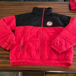 VS PINK collegiate line Ohio state puffer jacket